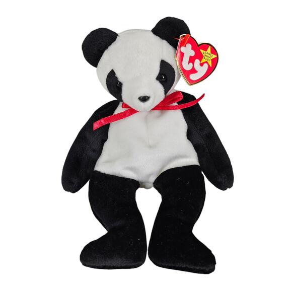 TY BEANIE BABY “FORTUNE” THE PANDA – 1997 RETIRED PLUSH W/ TAG COLLECTOR EDITION - Picture 1 of 10